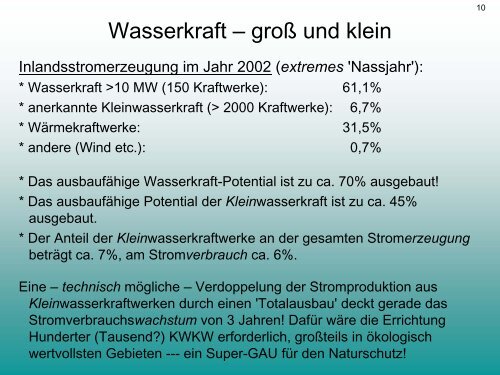 Ãber Wasserkraft (hinaus) (Dr. Thomas SEILER) - Lebendige FlÃ¼sse