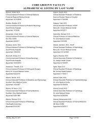 core group iv faculty alphabetical listing by last name