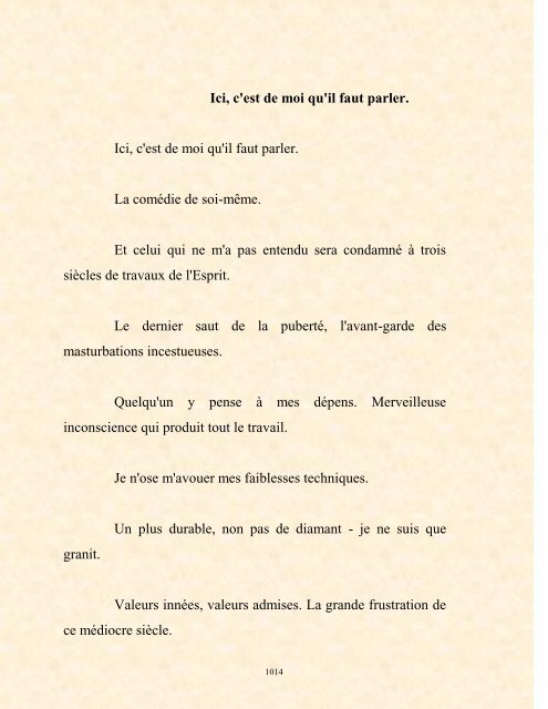 FRANCK LOZAC'H MILLE POÈMES EN PROSE