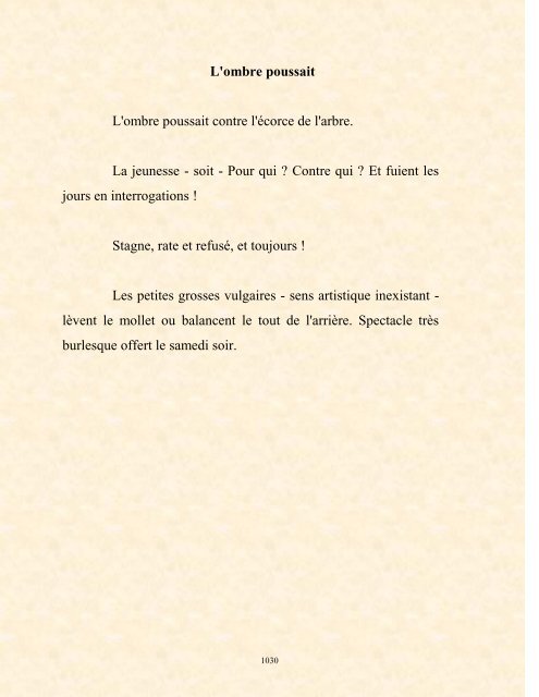 FRANCK LOZAC'H MILLE POÈMES EN PROSE