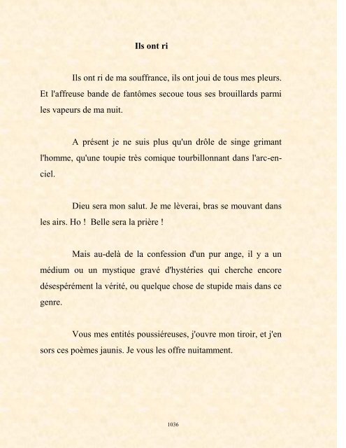 FRANCK LOZAC'H MILLE POÈMES EN PROSE