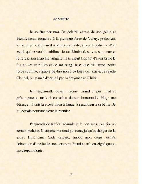 FRANCK LOZAC'H MILLE POÈMES EN PROSE