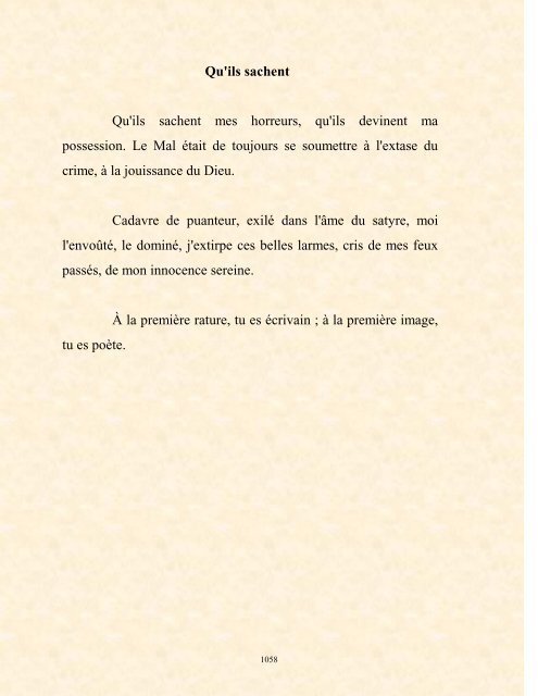 FRANCK LOZAC'H MILLE POÈMES EN PROSE