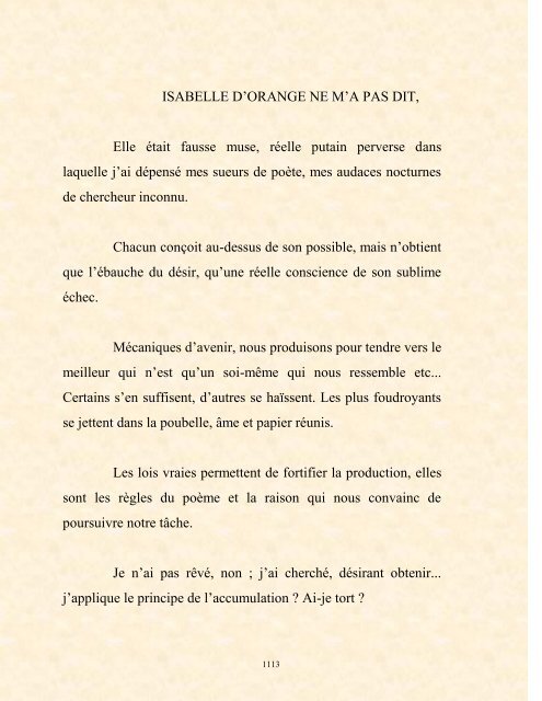 FRANCK LOZAC'H MILLE POÈMES EN PROSE