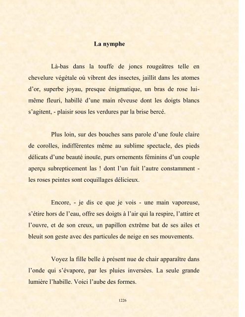 FRANCK LOZAC'H MILLE POÈMES EN PROSE