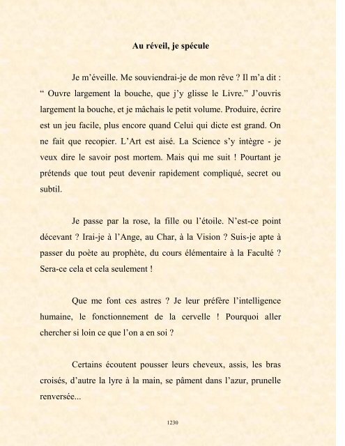 FRANCK LOZAC'H MILLE POÈMES EN PROSE