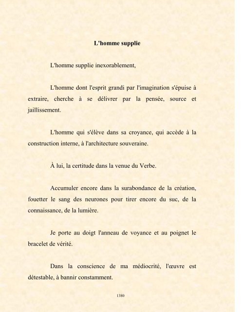 FRANCK LOZAC'H MILLE POÈMES EN PROSE