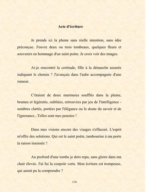 FRANCK LOZAC'H MILLE POÈMES EN PROSE