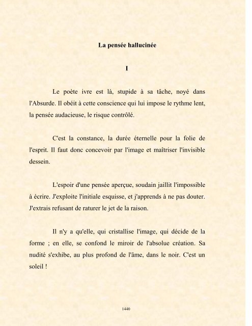 FRANCK LOZAC'H MILLE POÈMES EN PROSE