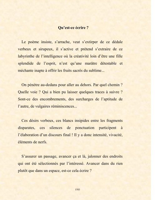 FRANCK LOZAC'H MILLE POÈMES EN PROSE