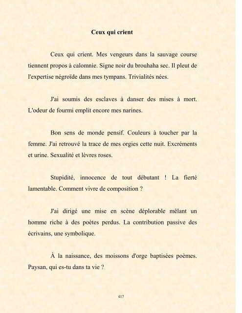 FRANCK LOZAC'H MILLE POÈMES EN PROSE