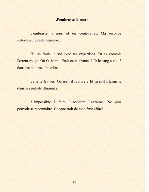 FRANCK LOZAC'H MILLE POÈMES EN PROSE