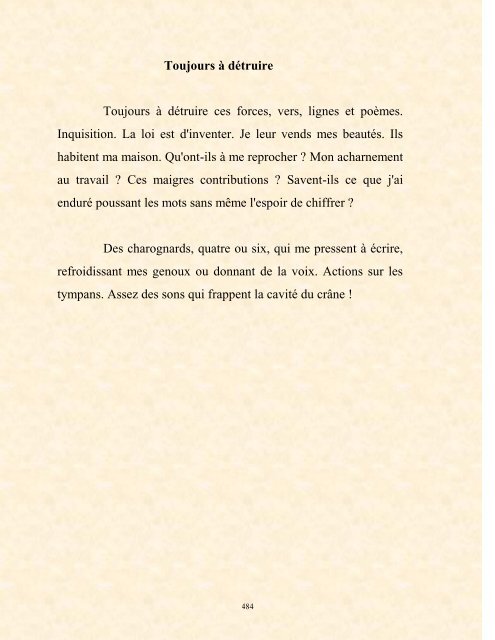 FRANCK LOZAC'H MILLE POÈMES EN PROSE