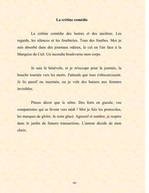 FRANCK LOZAC'H MILLE POÈMES EN PROSE