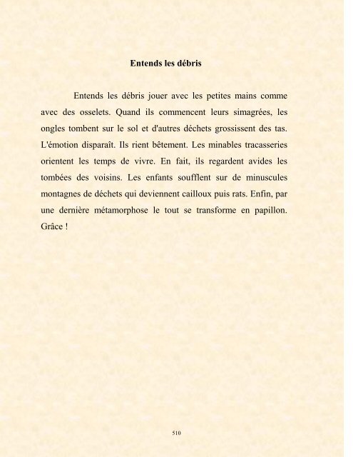 FRANCK LOZAC'H MILLE POÈMES EN PROSE