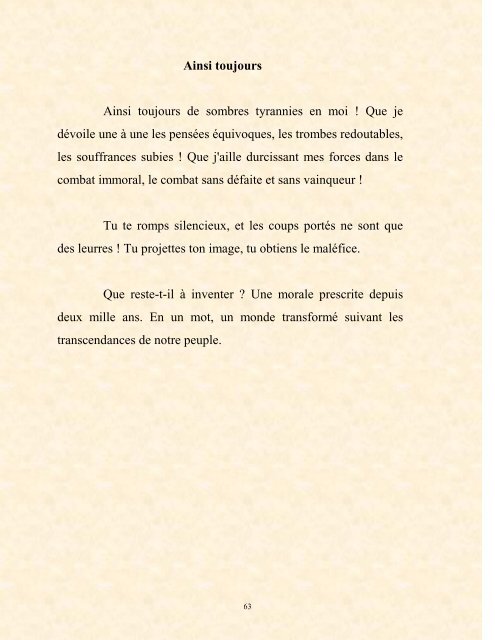 FRANCK LOZAC'H MILLE POÈMES EN PROSE