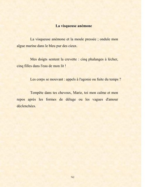 FRANCK LOZAC'H MILLE POÈMES EN PROSE