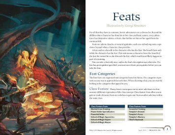 Feats - Wizards of the Coast