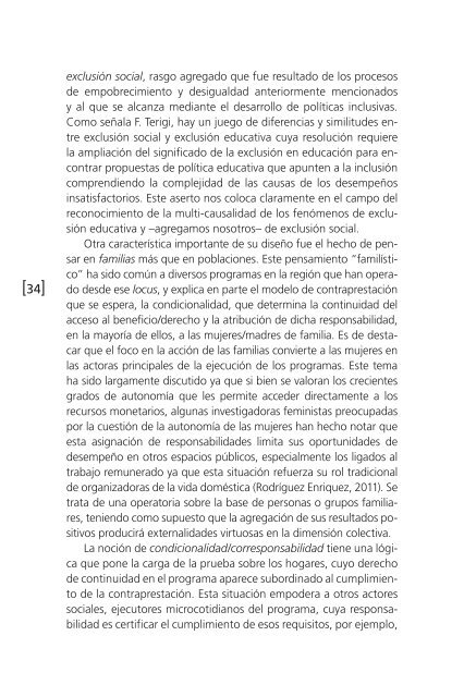 Educación y políticas sociales Sinergias para la inclusion