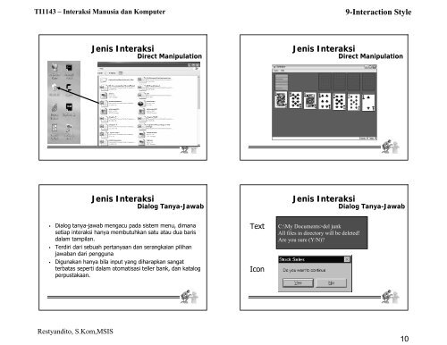 9-Interaction Style Jenis Interaksi