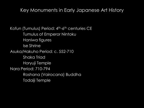 Pre-Buddhist and Early Buddhist Art in Japan