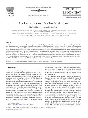 A multi-expert approach for robust face detection