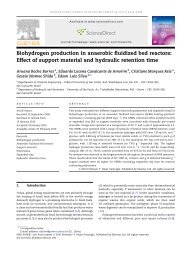 Biohydrogen production in anaerobic fluidized bed reactors: Effect of ...