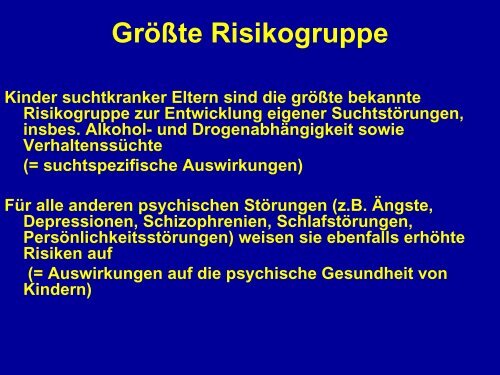 âKinder aus suchtbelasteten Familienâ - Geschichte ... - Vivid