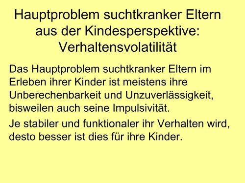 âKinder aus suchtbelasteten Familienâ - Geschichte ... - Vivid