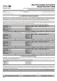 Multiple Bank Accounts Registration Form - ING Investment ...