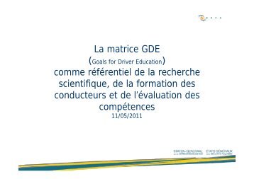 La matrice GDE comme rÃ©fÃ©rentiel de la recherche scientifique, de ...