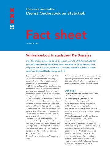 Winkelaanbod in stadsdeel De Baarsjes - Onderzoek en Statistiek ...