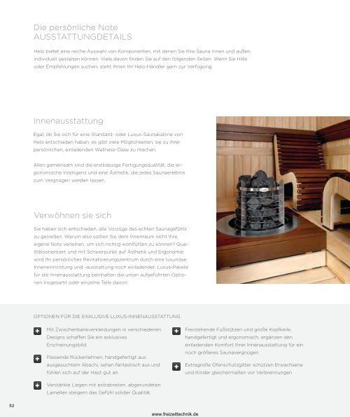 Katalog von Helo Sauna