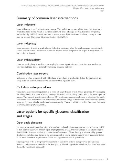 NHMRC Glaucoma Guidelines - ANZGIG