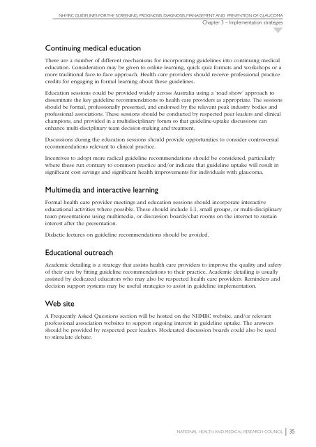 NHMRC Glaucoma Guidelines - ANZGIG