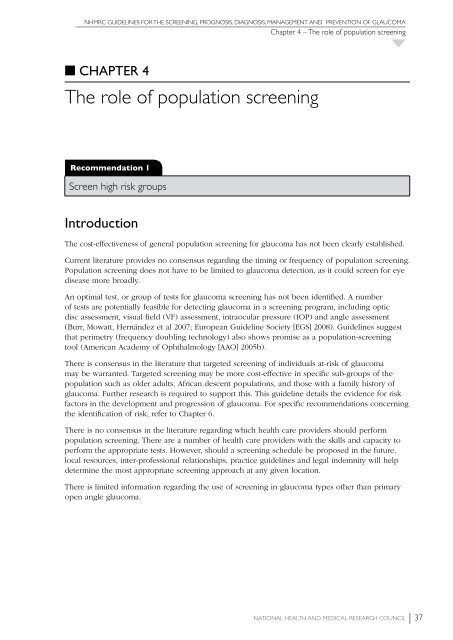 NHMRC Glaucoma Guidelines - ANZGIG