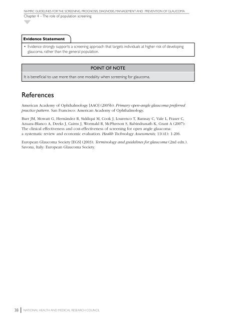 NHMRC Glaucoma Guidelines - ANZGIG