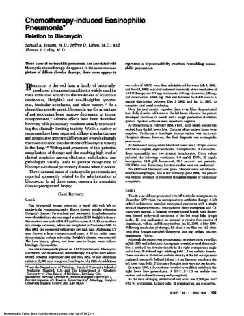 Chemotherapy-induced Eosinophilic Pneumonia*