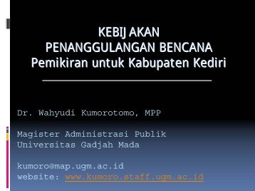 bencana - Kumoro.staff.ugm.ac.id - Universitas Gadjah Mada