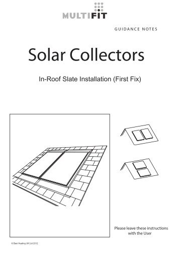 In-roof slate fixing instructions - Baxi