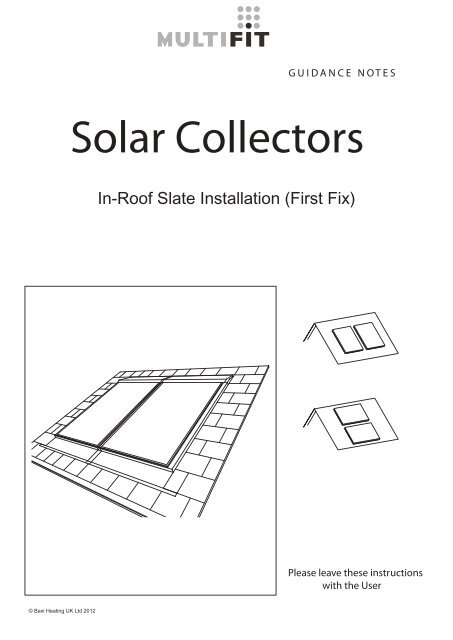 In-roof slate fixing instructions - Baxi