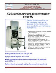 ICOS Machine parts and glassware washer Series ML