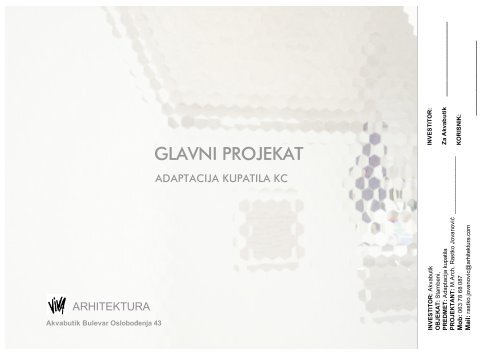 Glavni projekat kupatila KC - Akvabutik