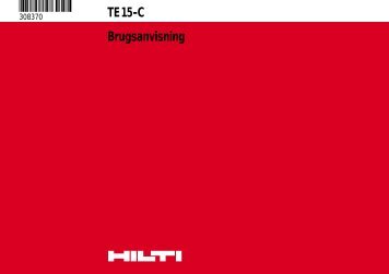 TE15-C Brugsanvisning *308370* - Hilti Danmark A/S