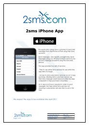 2sms iPhone App - 2SMS.com