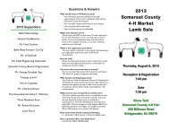 2013 Somerset County 4-H Market Lamb Sale - RCE of Somerset ...