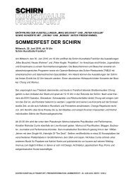 SOMMERFEST DER SCHIRN