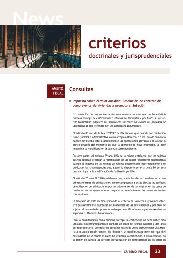 Impuesto sobre el Valor AÃ±adido: ResoluciÃ³n de contrato de ... - CISS