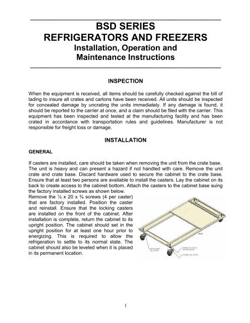 View Installation/Operations Manual - Master-Bilt