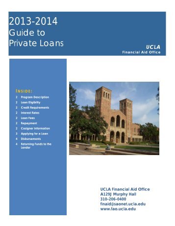 Private Loan Guide - UCLA Financial Aid Office